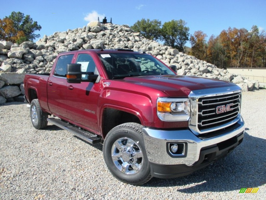 Sonoma Red Metallic 2015 GMC Sierra 2500HD SLE Crew Cab 4x4 Exterior Photo #98296615