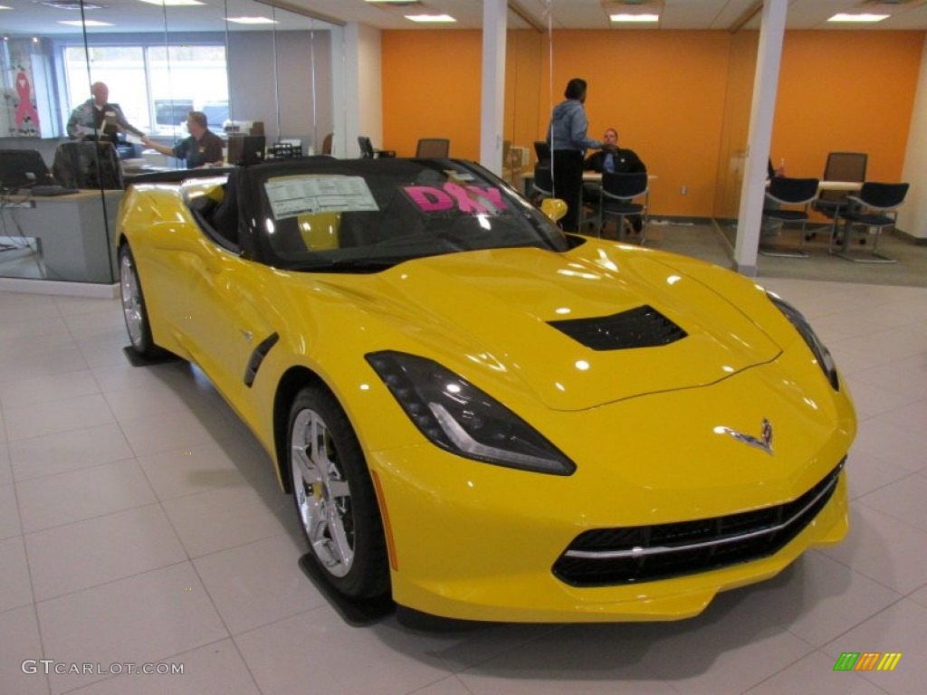 2015 Corvette Stingray Convertible - Velocity Yellow Tintcoat / Jet Black photo #10