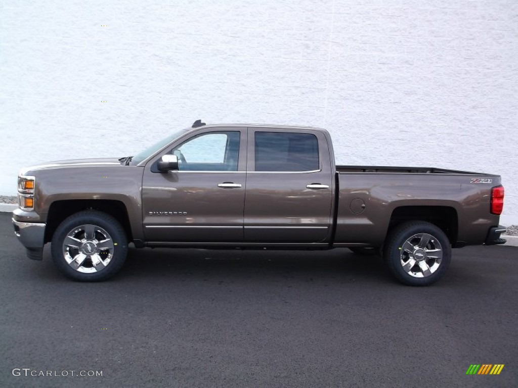 Brownstone Metallic 2015 Chevrolet Silverado 1500 LT Z71 Crew Cab 4x4 Exterior Photo #98298673