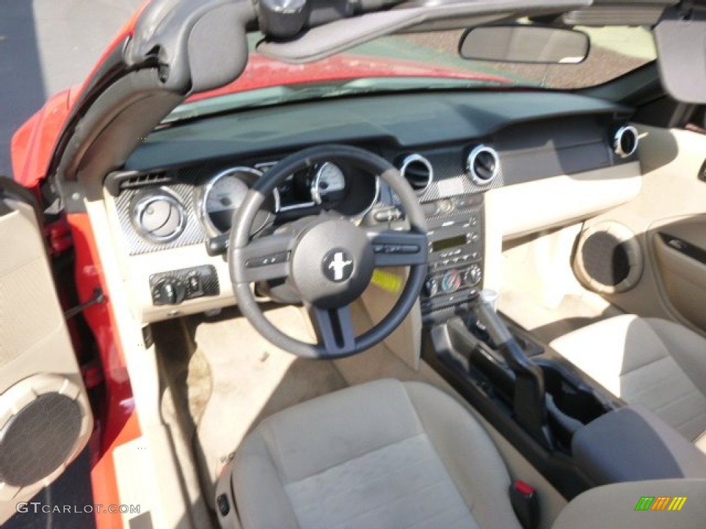 2005 Mustang GT Premium Convertible - Redfire Metallic / Medium Parchment photo #10