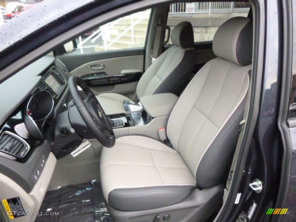 Gray Interior 2015 Kia Sedona SX Photo #98303044
