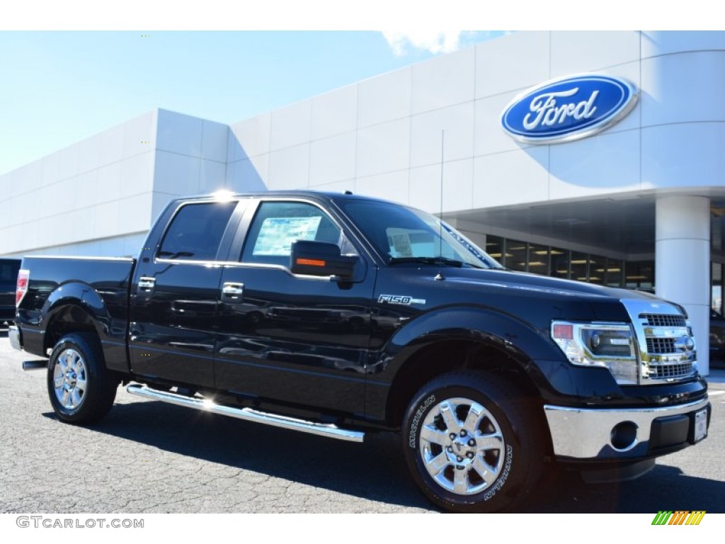 2014 F150 XLT SuperCrew - Tuxedo Black / Steel Grey photo #1