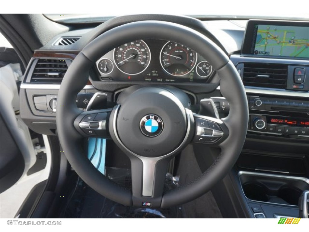 2015 BMW 4 Series 435i Coupe Black Steering Wheel Photo #98308373
