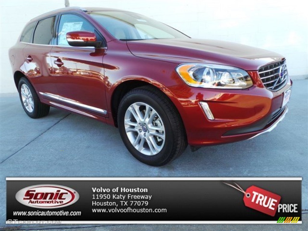 2015 XC60 T5 Drive-E - Flamenco Red Metallic / Soft Beige photo #1