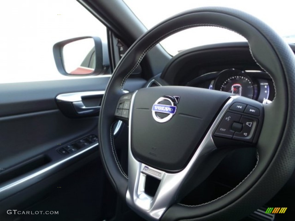 2015 Volvo XC60 T6 AWD R-Design R-Design Off Black Steering Wheel Photo #98311564