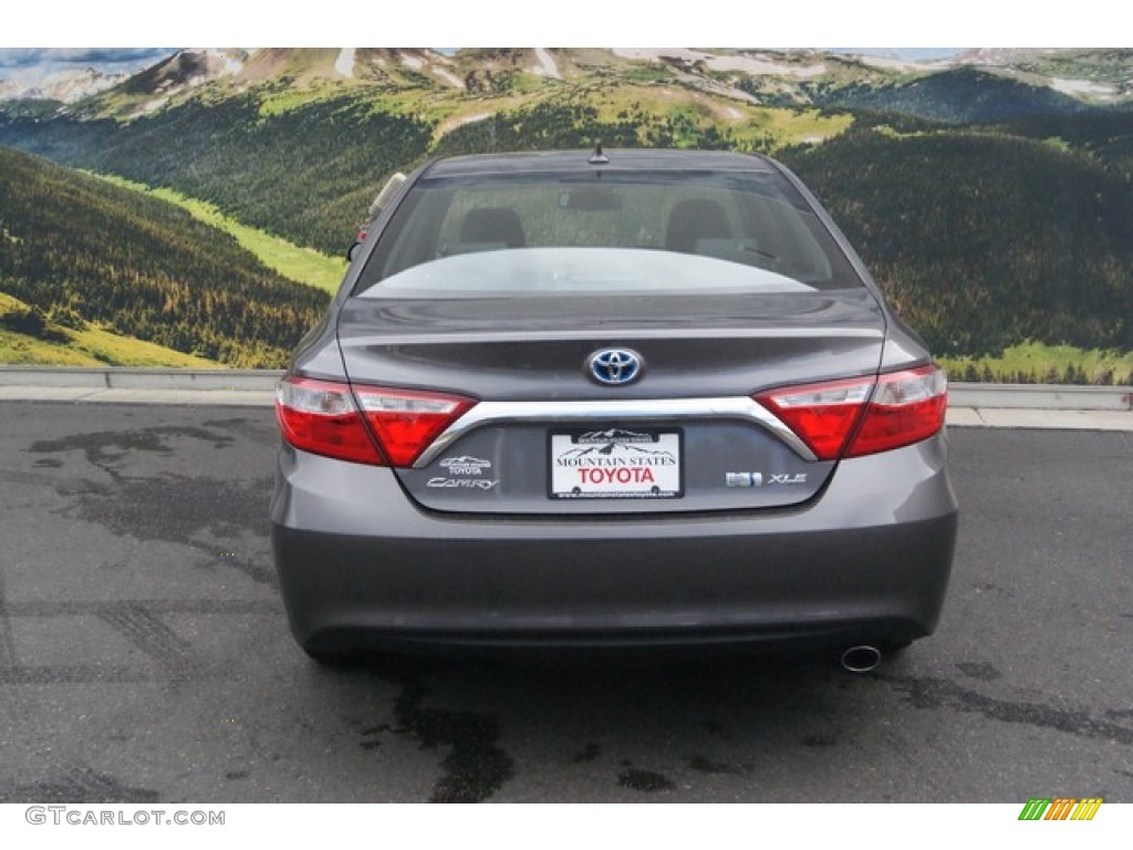 2015 Camry Hybrid XLE - Predawn Gray Mica / Black photo #4