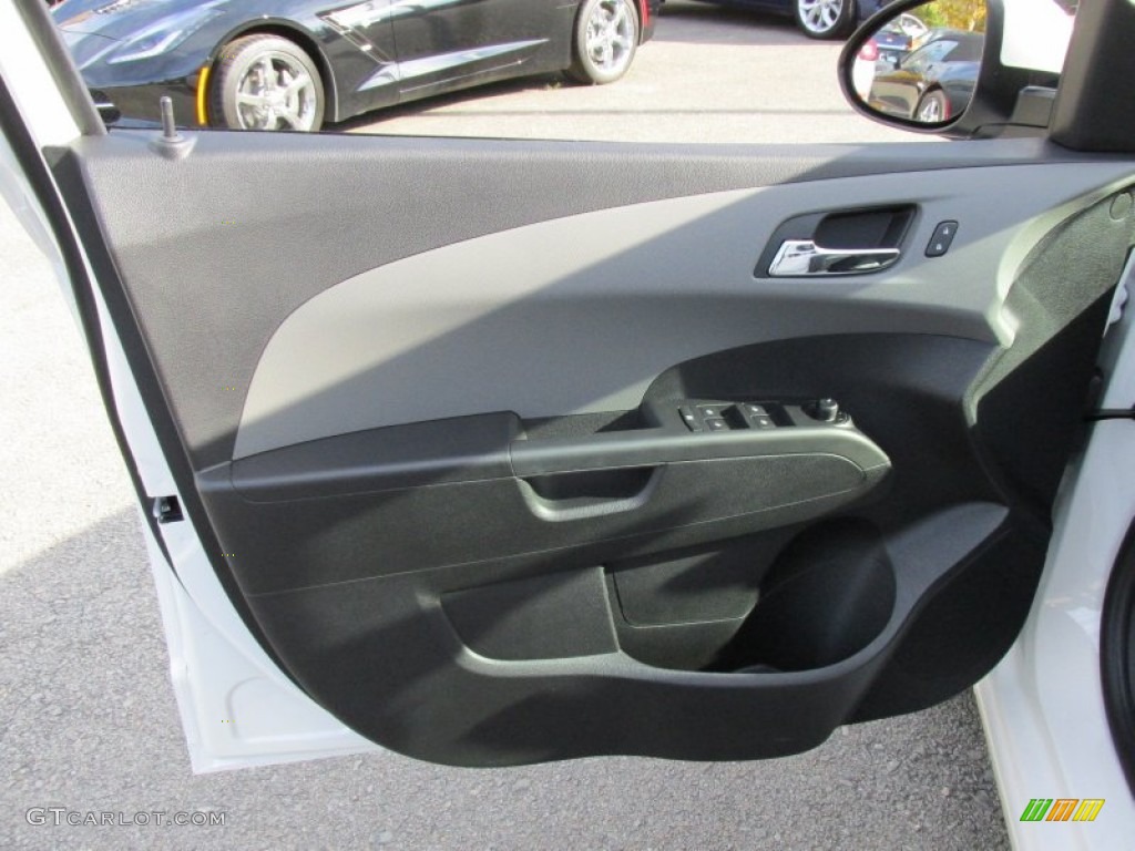 2015 Chevrolet Sonic LTZ Sedan Jet Black/Dark Titanium Door Panel Photo #98314685