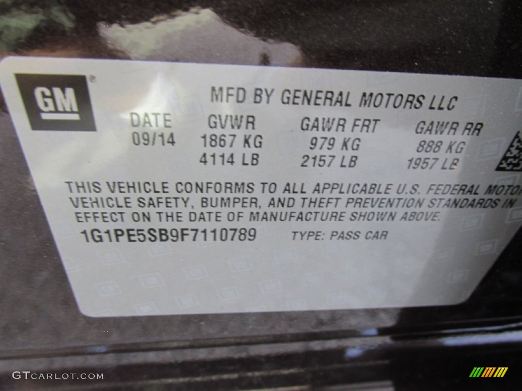 2015 Cruze LT - Autumn Bronze Metallic / Jet Black photo #19