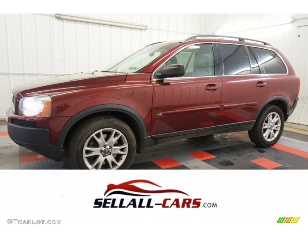2005 XC90 V8 AWD - Ruby Red Metallic / Taupe/Light Taupe photo #1