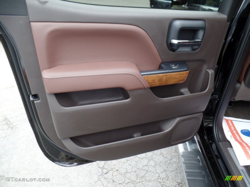 2015 Chevrolet Silverado 2500HD High Country Crew Cab 4x4 High Country Saddle Door Panel Photo #98319725