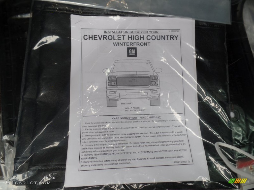 2015 Chevrolet Silverado 2500HD High Country Crew Cab 4x4 Info Tag Photo #98319770