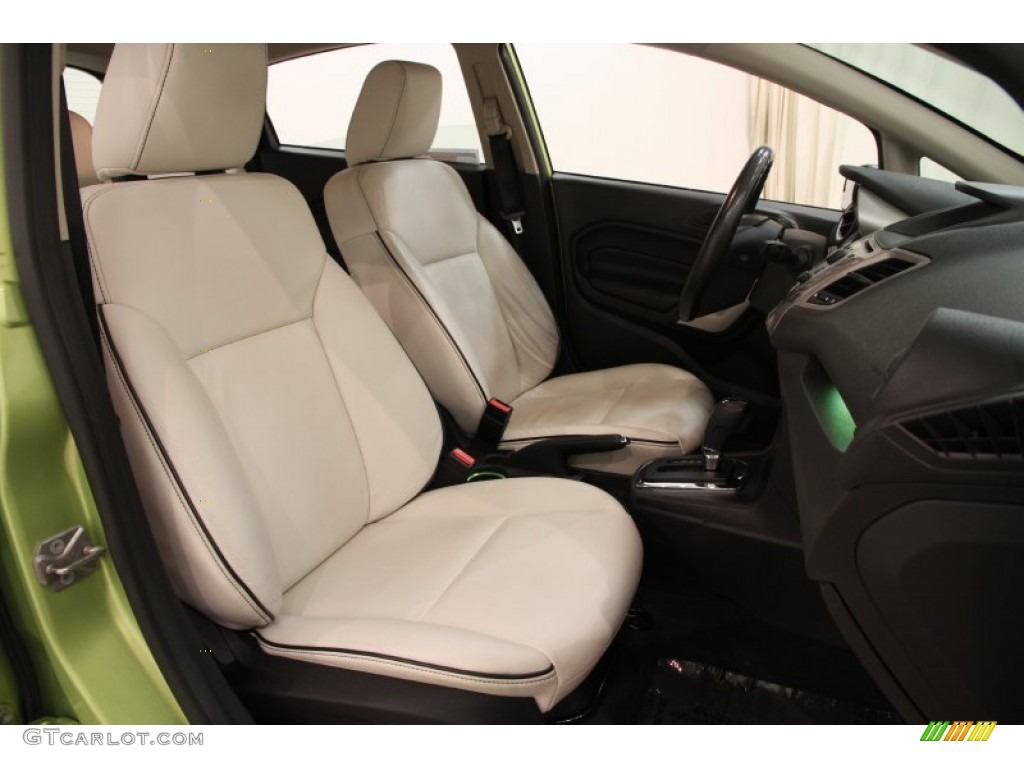 2011 Fiesta SES Hatchback - Lime Squeeze Metallic / Cashmere/Charcoal Black Leather photo #11