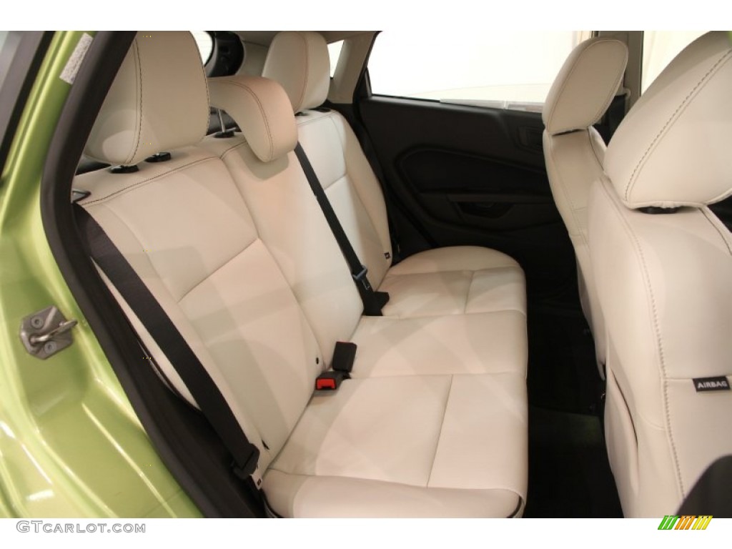 2011 Fiesta SES Hatchback - Lime Squeeze Metallic / Cashmere/Charcoal Black Leather photo #12