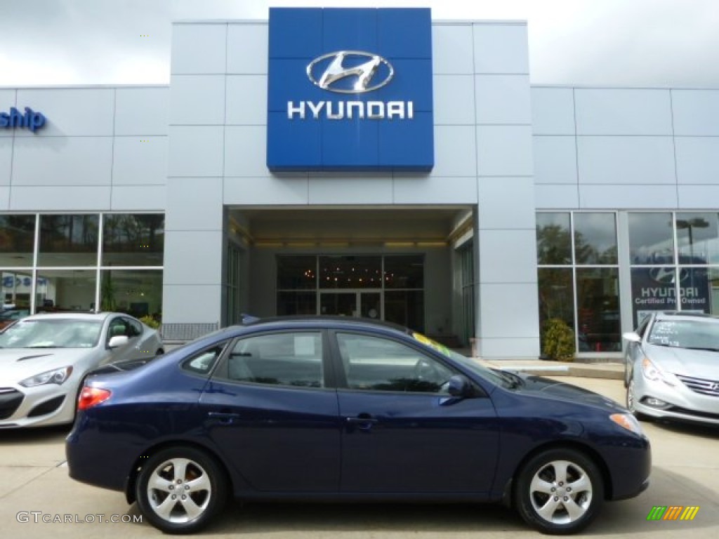 2009 Elantra SE Sedan - Regatta Blue / Gray photo #1