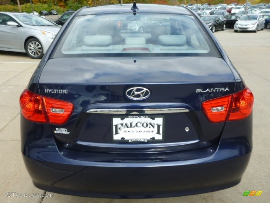 2009 Elantra SE Sedan - Regatta Blue / Gray photo #7