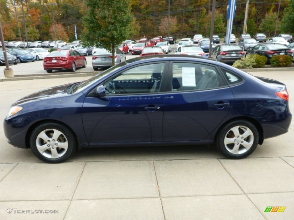2009 Elantra SE Sedan - Regatta Blue / Gray photo #9