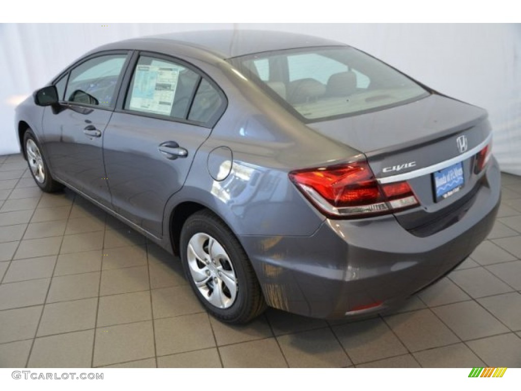 2015 Civic LX Sedan - Modern Steel Metallic / Gray photo #5