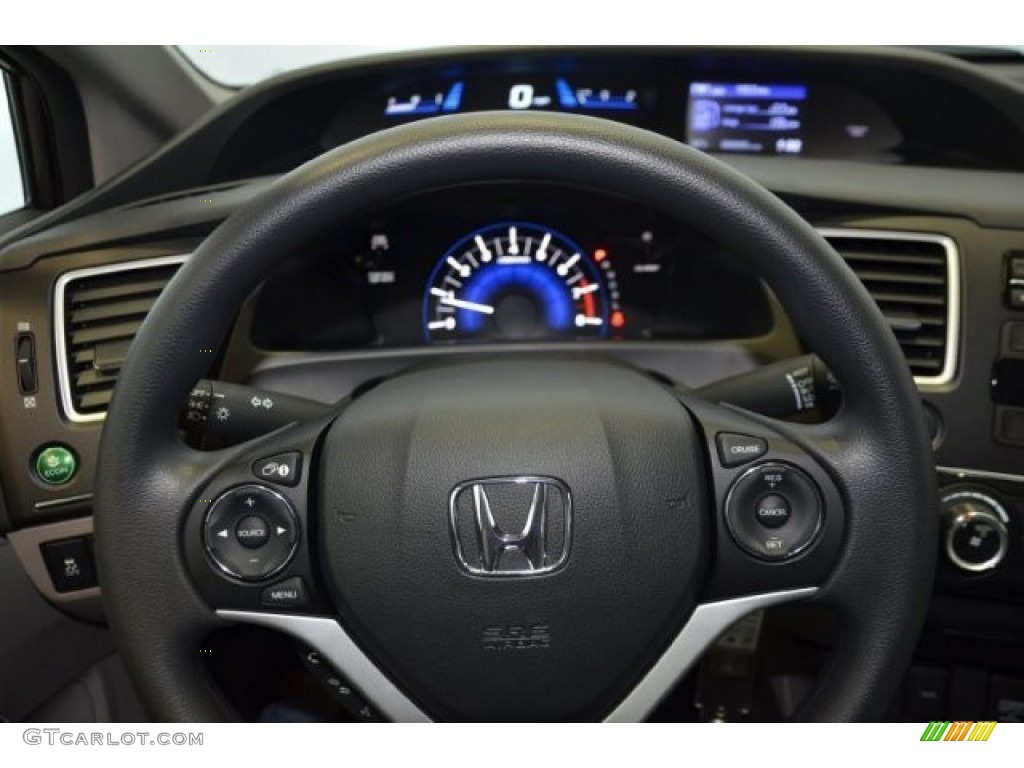 2015 Civic LX Sedan - Modern Steel Metallic / Gray photo #19