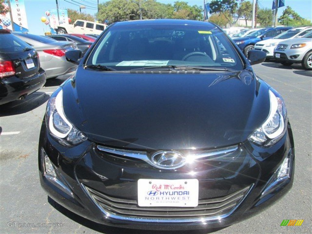 2015 Elantra SE Sedan - Black Diamond / Gray photo #2