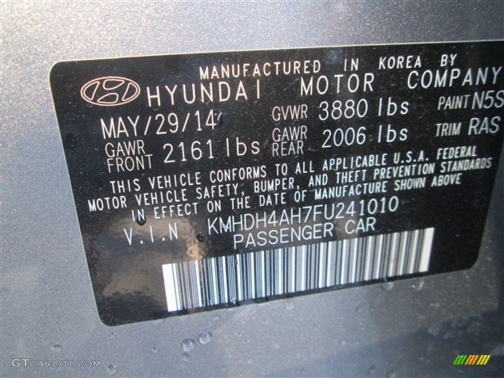 2015 Elantra Sport Sedan - Titanium Gray Metallic / Gray photo #14