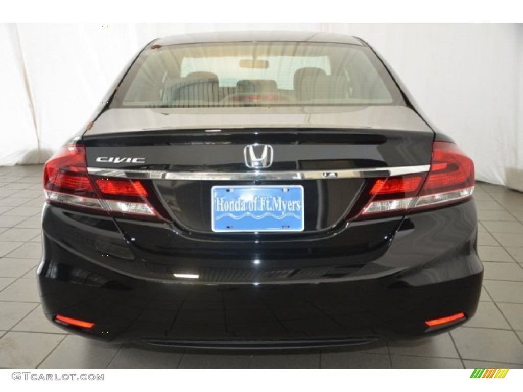 2015 Civic EX Sedan - Crystal Black Pearl / Gray photo #6