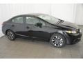 2015 Crystal Black Pearl Honda Civic EX Sedan  photo #7