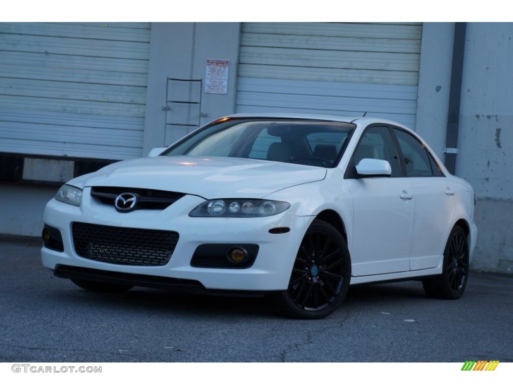 2006 MAZDA6 MAZDASPEED6 Grand Touring - Whitewater Pearl Mica / Black/White photo #1