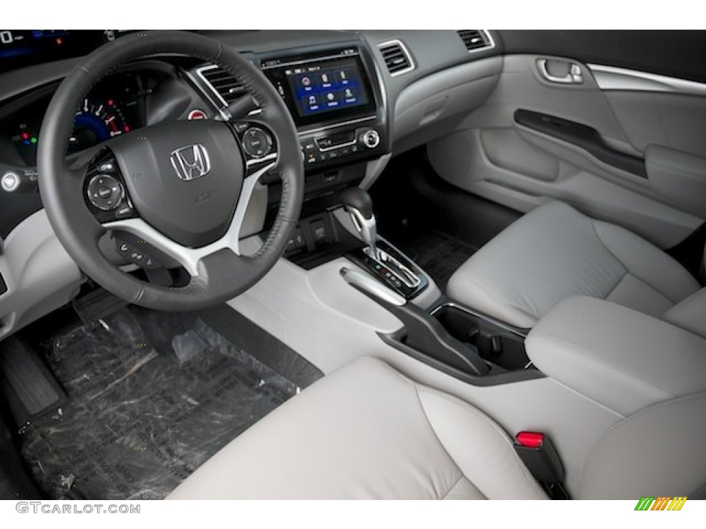 2015 Civic EX-L Sedan - Modern Steel Metallic / Gray photo #12