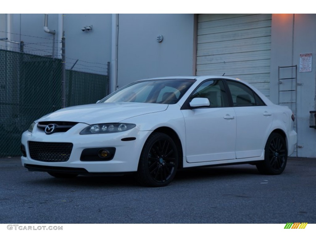 2006 MAZDA6 MAZDASPEED6 Grand Touring - Whitewater Pearl Mica / Black/White photo #5