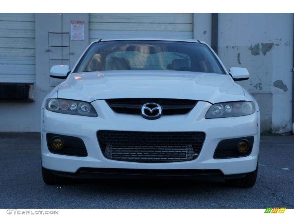 2006 MAZDA6 MAZDASPEED6 Grand Touring - Whitewater Pearl Mica / Black/White photo #6