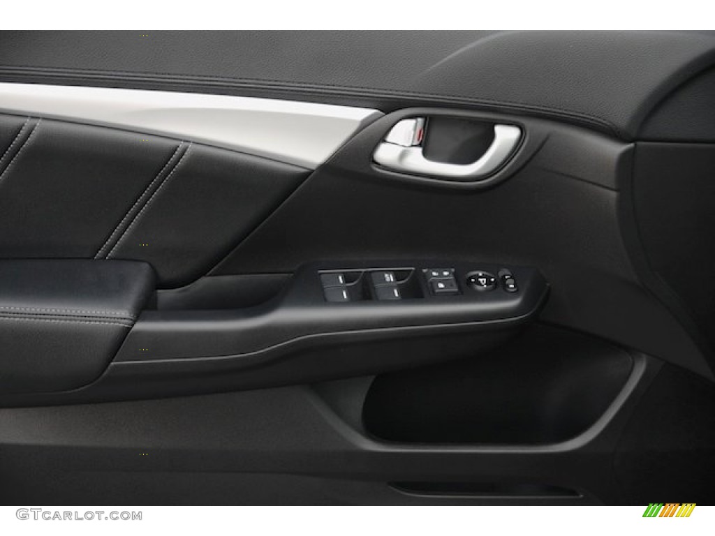 2015 Civic EX-L Sedan - Crystal Black Pearl / Black photo #13