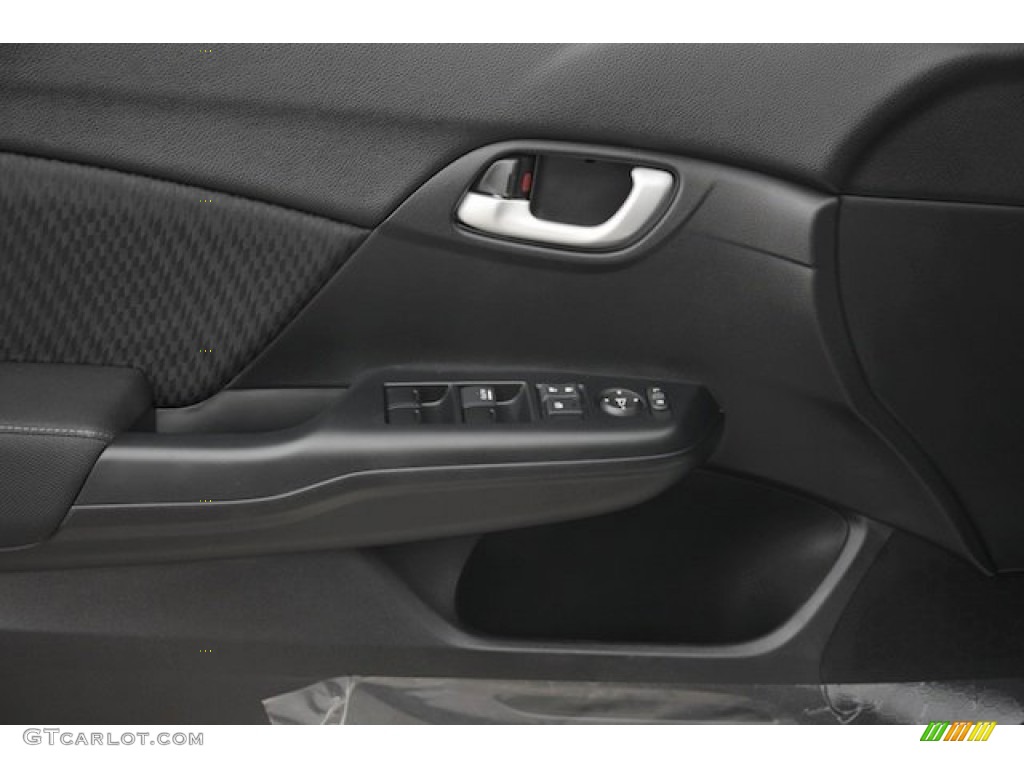 2015 Honda Civic LX Sedan Black Door Panel Photo #98332437
