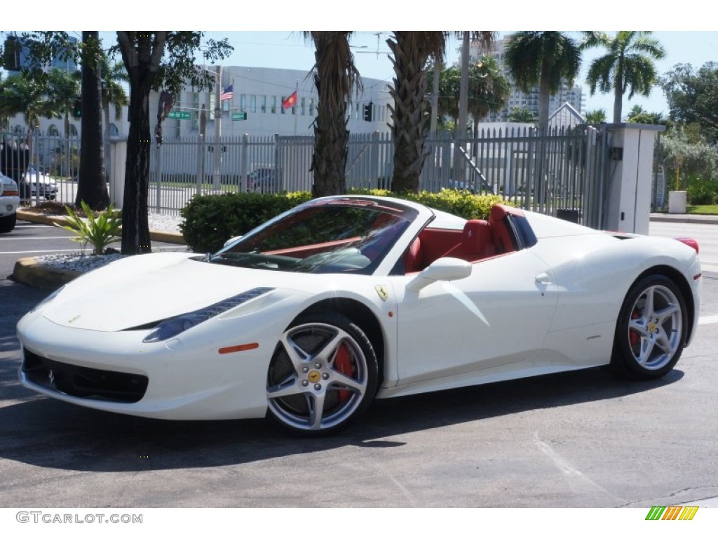 Bianco Avus (White) 2014 Ferrari 458 Spider Exterior Photo #98332875