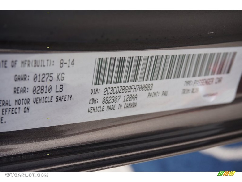 2015 Challenger SXT Plus - Granite Crystal Metallic / Black photo #10