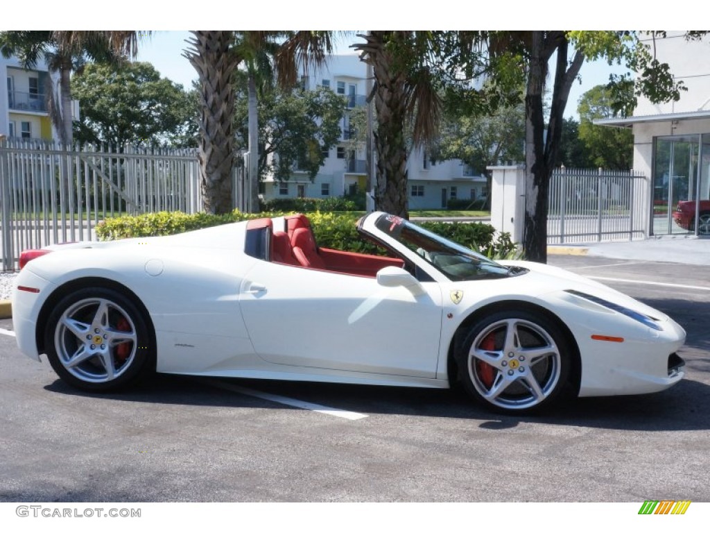 Bianco Avus (White) 2014 Ferrari 458 Spider Exterior Photo #98333436