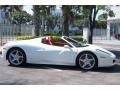 Bianco Avus (White) 2014 Ferrari 458 Spider Exterior