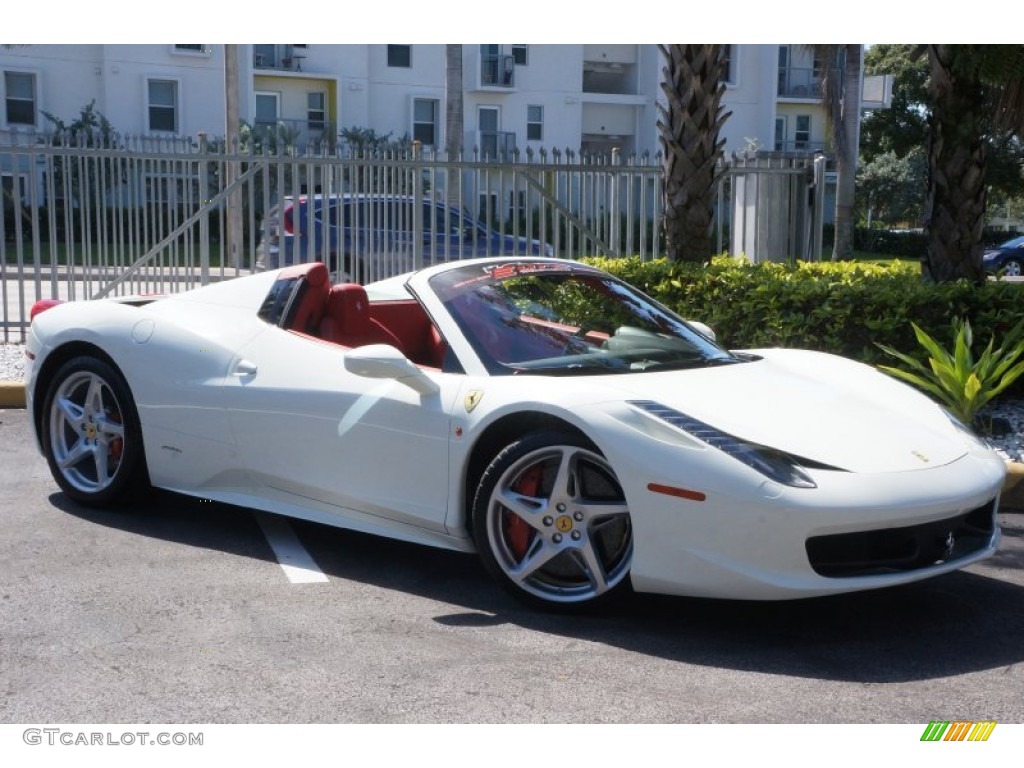 Bianco Avus (White) 2014 Ferrari 458 Spider Exterior Photo #98333553