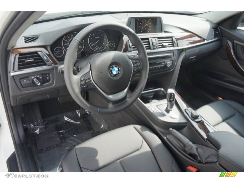 Black Interior 2015 BMW 3 Series 328d Sedan Photo #98335395