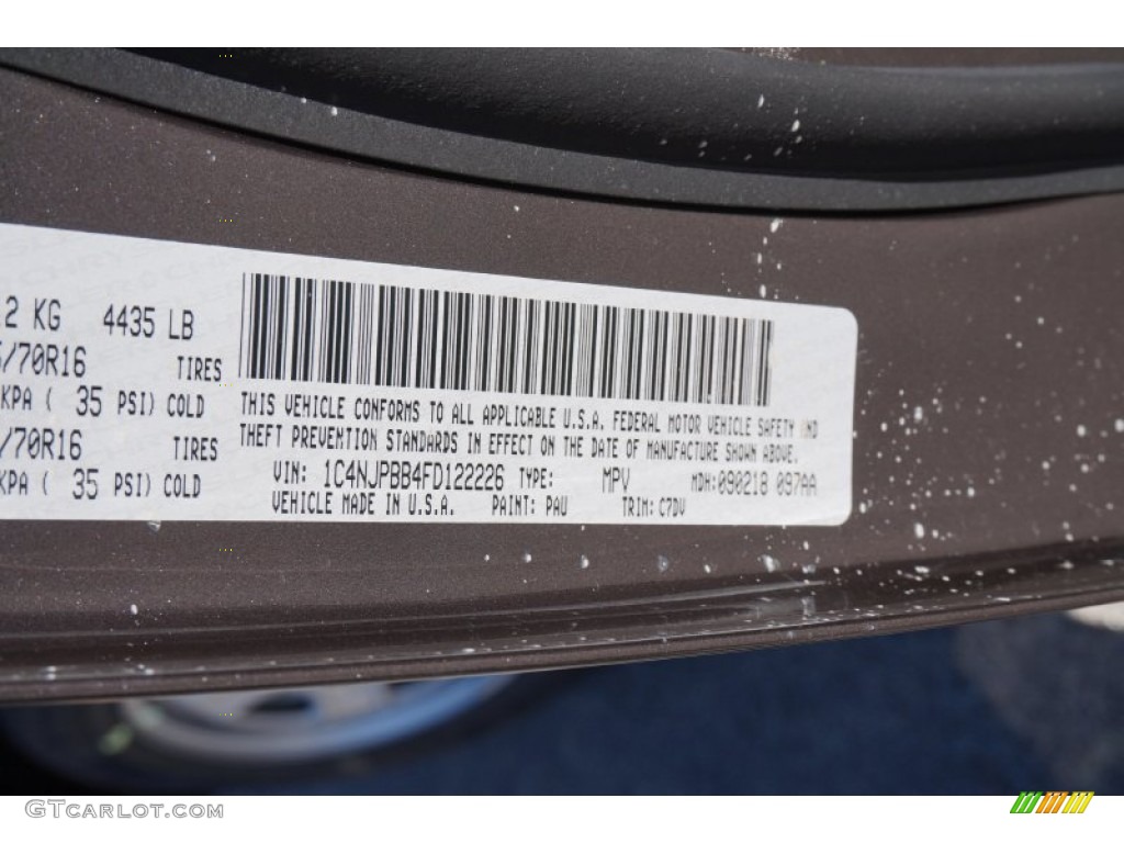 2015 Jeep Patriot Sport Color Code Photos
