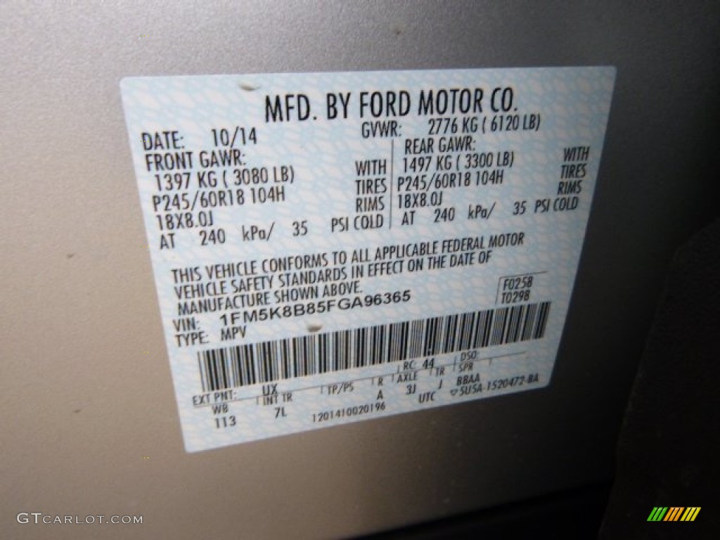 2015 Explorer 4WD - Ingot Silver / Medium Light Stone photo #20