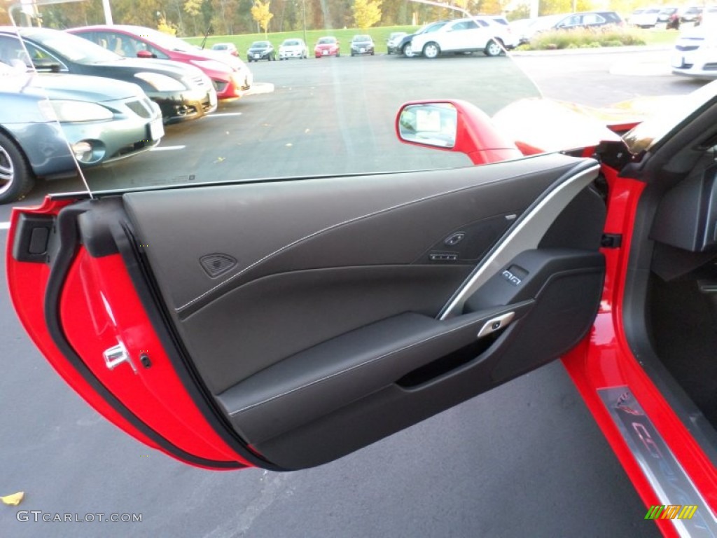 2015 Chevrolet Corvette Stingray Coupe Z51 Jet Black Door Panel Photo #98339298