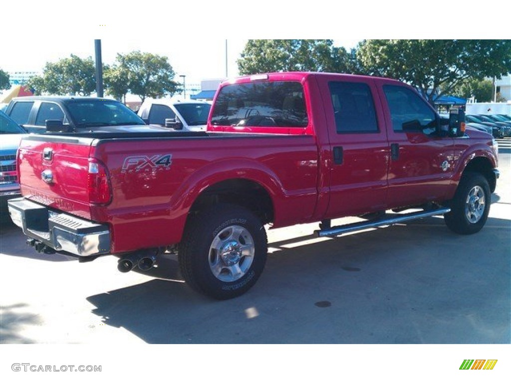 2015 F250 Super Duty XLT Crew Cab 4x4 - Vermillion Red / Steel photo #11