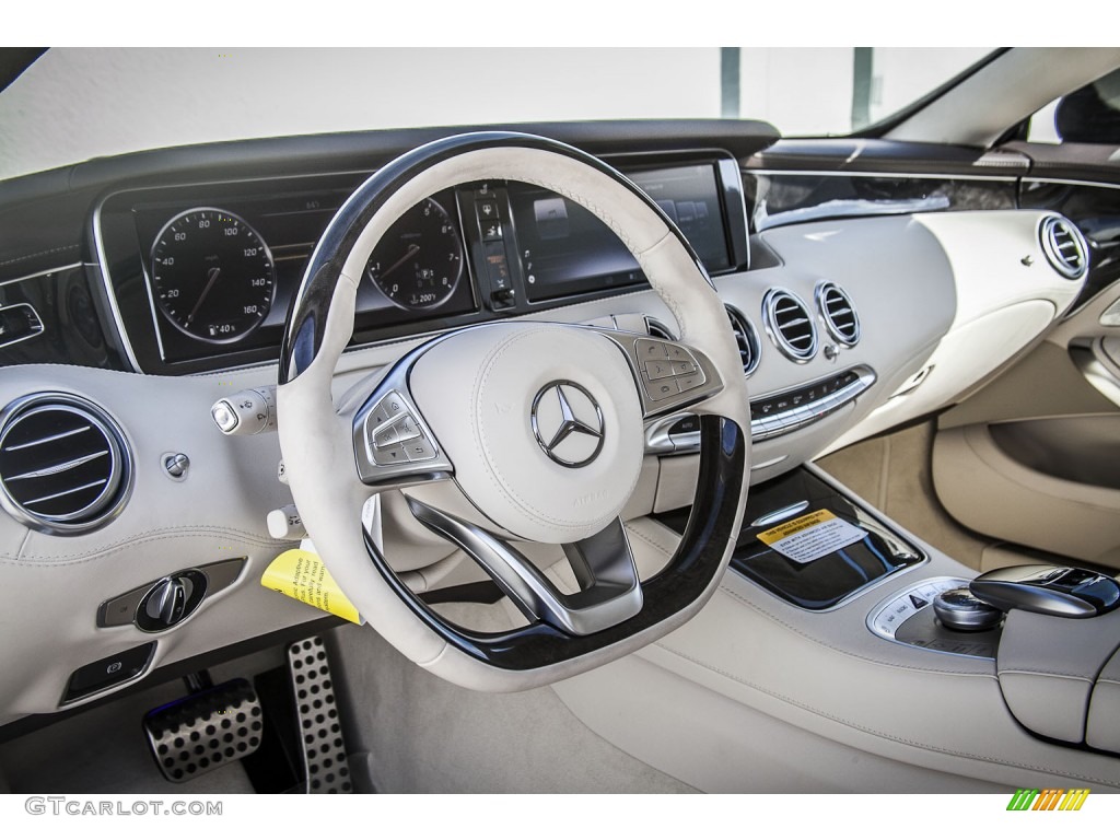 Silk Beige/Espresso Brown Interior 2015 Mercedes-Benz S 550 4Matic Coupe Photo #98345607