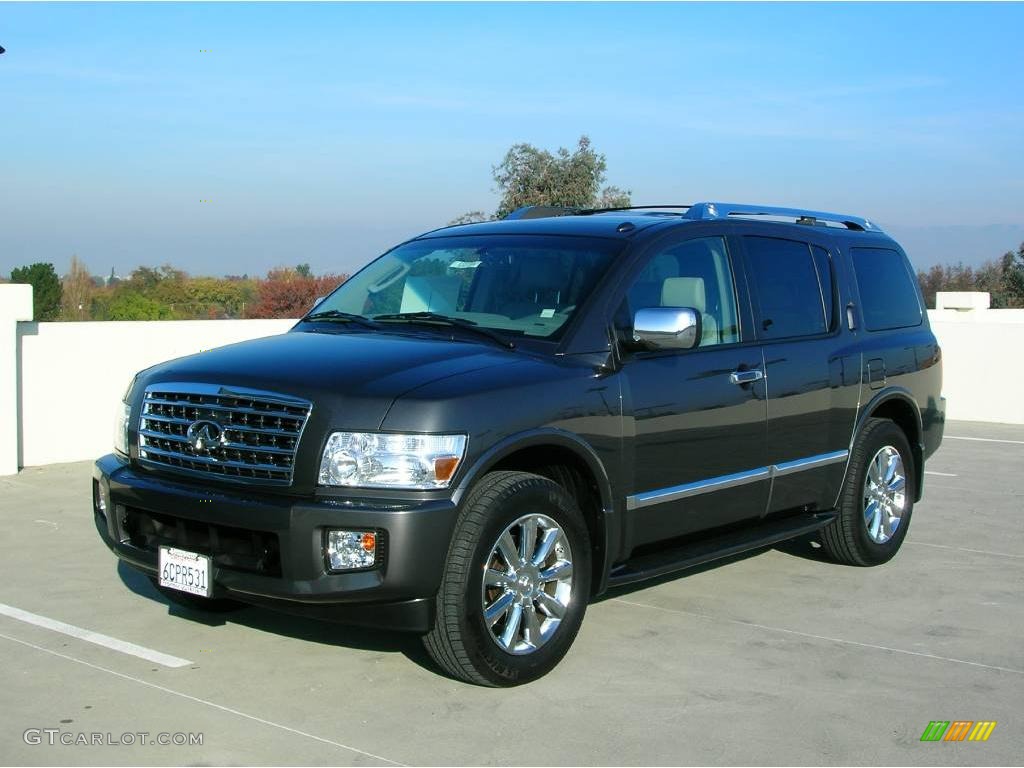 2008 QX 56 4WD - Silver Graphite Gray / Wheat photo #1