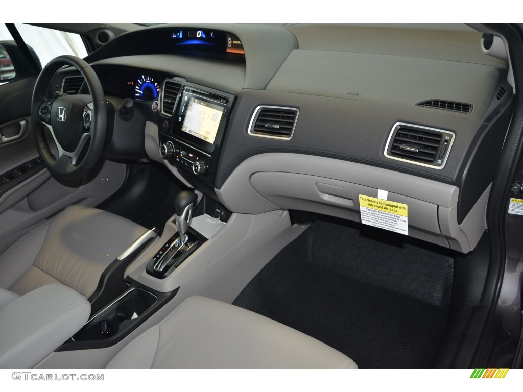2015 Honda Civic EX-L Sedan Gray Dashboard Photo #98347410