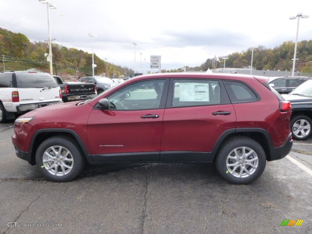Deep Cherry Red Crystal Pearl 2015 Jeep Cherokee Sport 4x4 Exterior Photo #98348133
