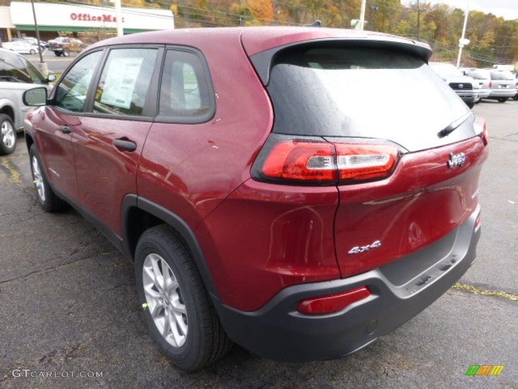 Deep Cherry Red Crystal Pearl 2015 Jeep Cherokee Sport 4x4 Exterior Photo #98348142