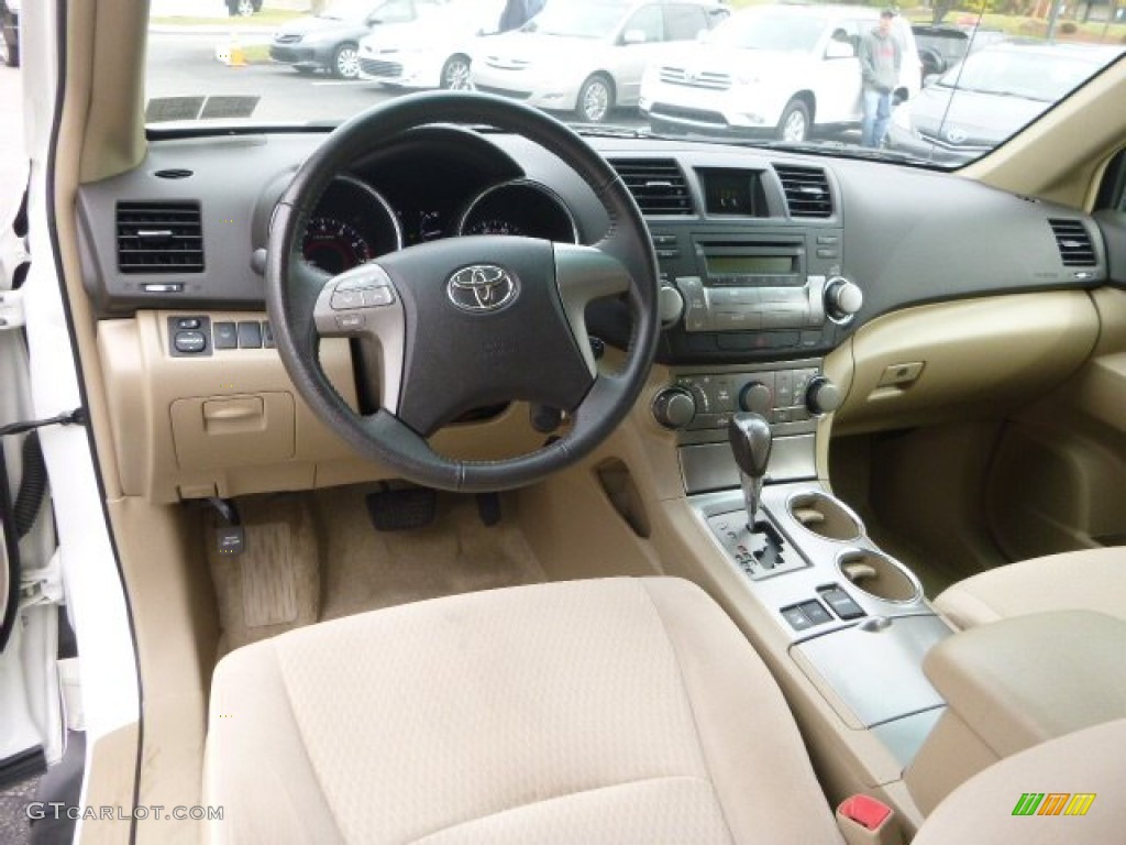 2010 Highlander V6 4WD - Blizzard White Pearl / Sand Beige photo #19