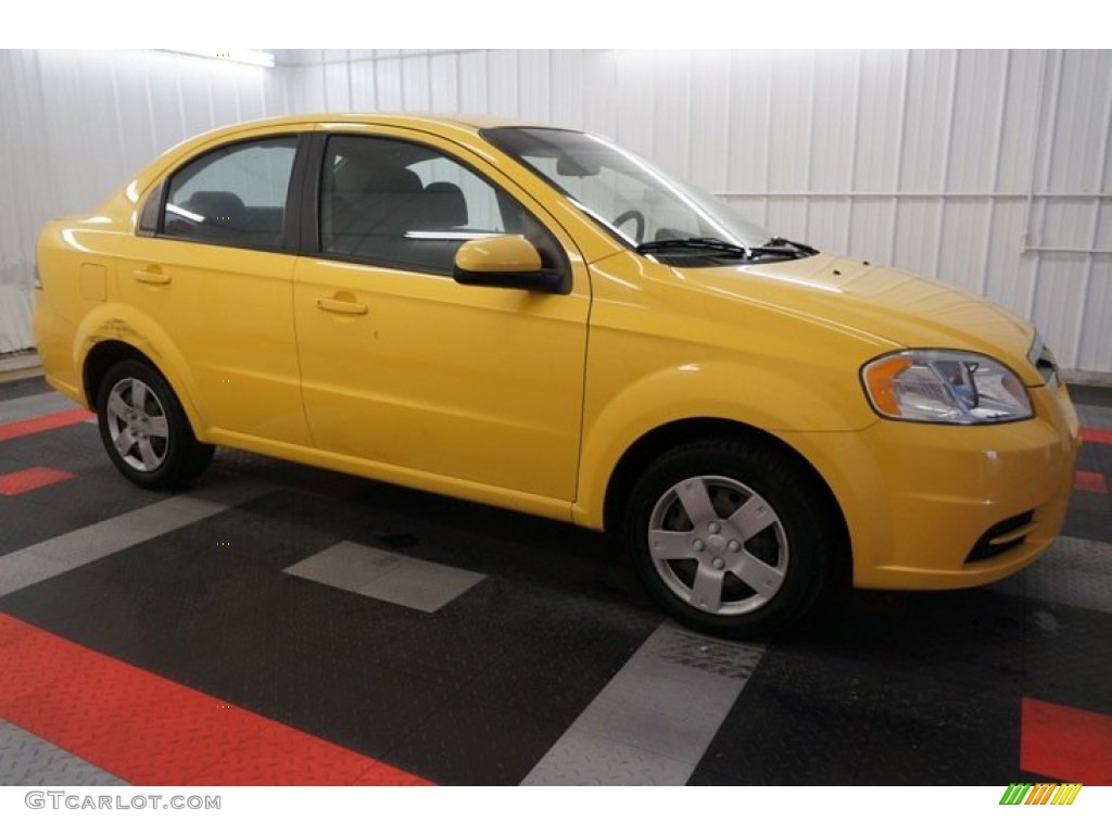 Summer Yellow 2010 Chevrolet Aveo LT Sedan Exterior Photo #98349276