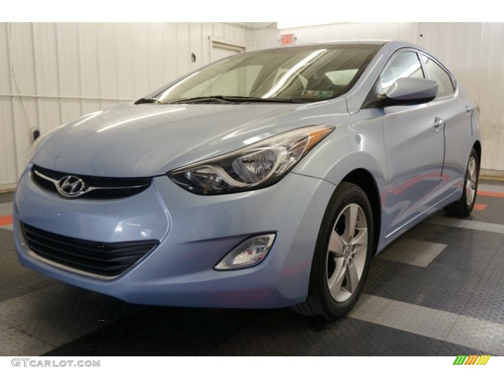 2012 Elantra GLS - Blue Sky Metallic / Beige photo #3